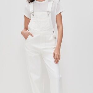 Parke NWT Women's White Denim Overalls XL